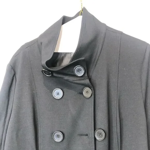 INC International Concepts black trench button front coat, size XL - Picture 4 of 16